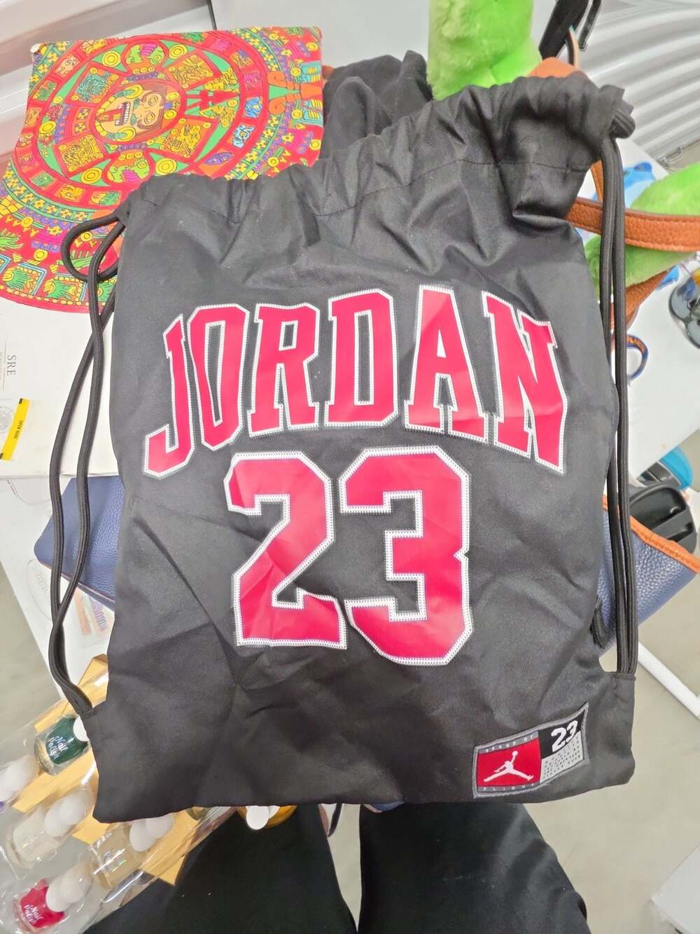 Air Jordan 23 Jersey Gym Sack Drawstring Backpack